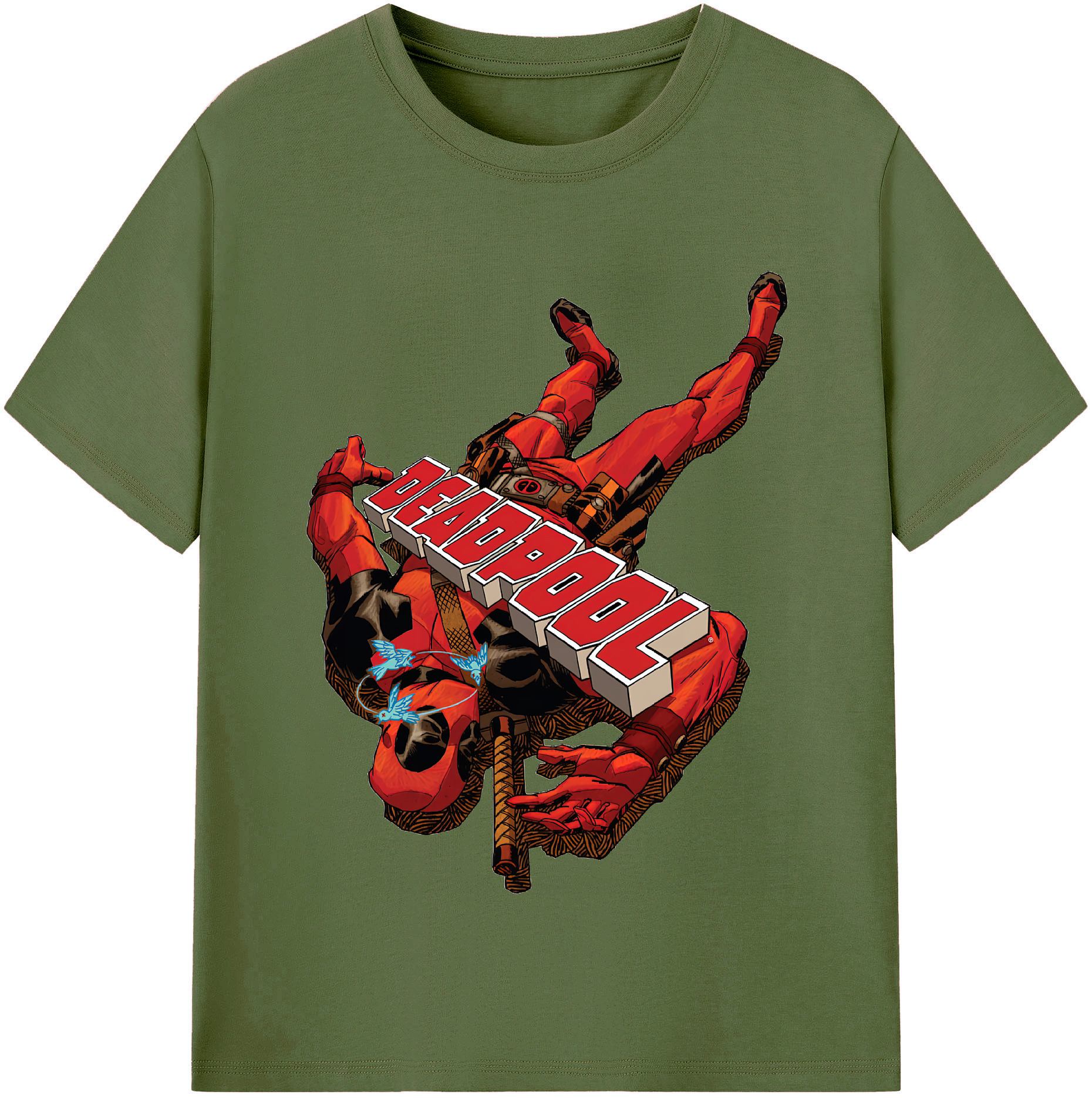 （画像用） Deadpool デッドプール 綿100％半袖Tシャツ（フロントプリント）